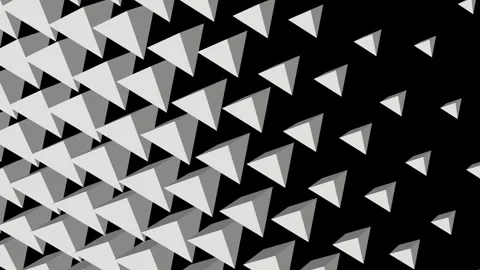 Abstract figures move on a black background triangles Stock Footage 284834378