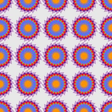 Abstract figures Seamless pattern . Ethnic print with geometric forms. Stock Illustration