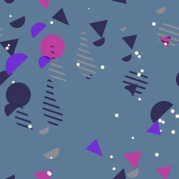 Abstract Figures Seamless Pattern - Repeating ornament for textile, wraping Stock Illustration