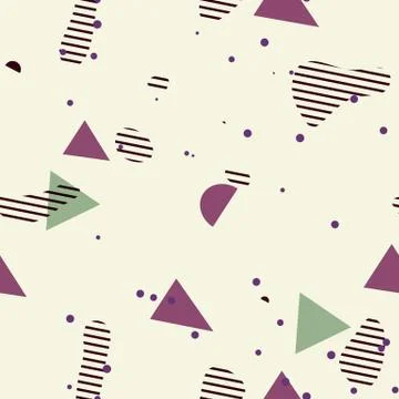 Abstract Figures Seamless Pattern - Repeating ornament for textile, wraping Stock Illustration