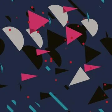 Abstract Figures Seamless Pattern - Repeating ornament for textile, wraping Stock Illustration