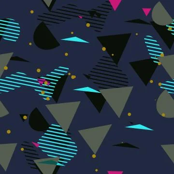 Abstract Figures Seamless Pattern - Repeating ornament for textile, wraping Stock Illustration