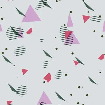 Abstract Figures Seamless Pattern - Repeating ornament for textile, wraping Stock Illustration