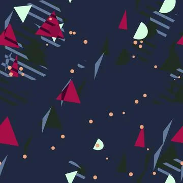 Abstract Figures Seamless Pattern - Repeating ornament for textile, wraping Stock Illustration