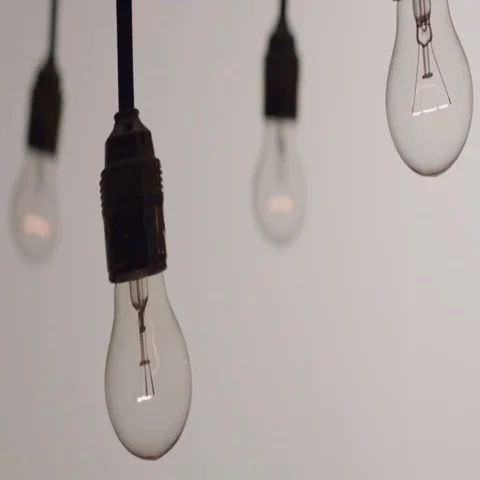 Abstract filament of lightbulbs glowing Stock Footage 69491465