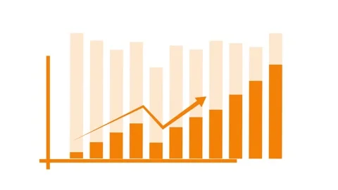 Abstract Financial and business graph animation video concept on screen 스톡 동영상 336548962