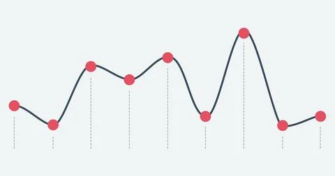 Abstract financial ascending linear graph. Stock Vector illustration isolated Stock Illustration