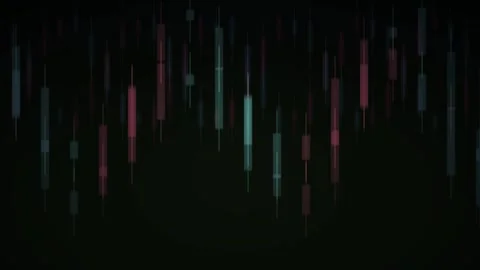 Abstract financial candlestick chart showing stock market trading data on d.. Stock Footage 346327164
