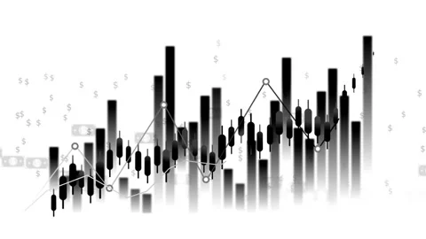Abstract financial chart with candlesticks and bar graphs animation Stock-Footage 329707892