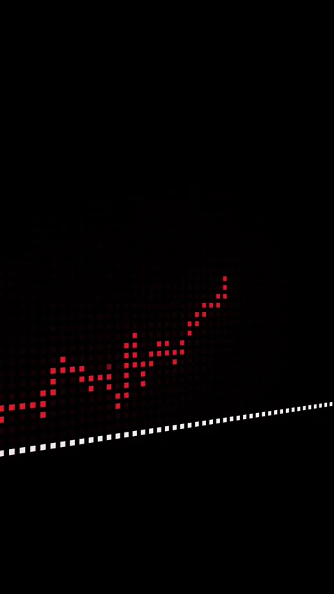 Abstract financial chart, graph, stock market analysis on dark backdrop Stock Footage 307858228
