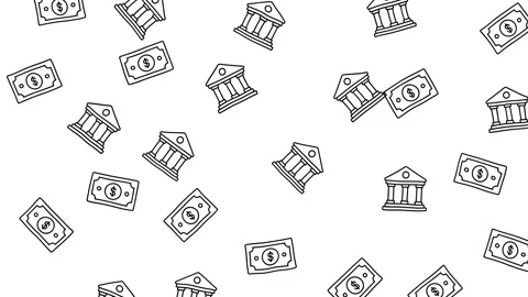 Abstract Financial Data and Currency Symbols Motion Graphic Pattern Background Stock Footage 346186101