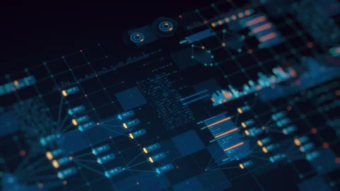 Abstract Financial Data Visualization Background 3D Render Stock Footage 322631617