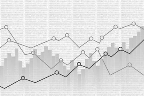 Abstract Financial graph background. Vector illustration. Stock Illustration