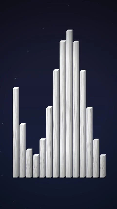 Abstract financial graph visualization bars showing data statistics growth .. Stock Footage 345494556