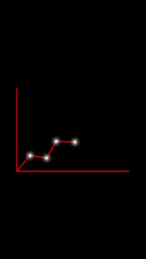 Abstract financial line graph animation growing on dark background shows ma.. Stock Footage 338210423