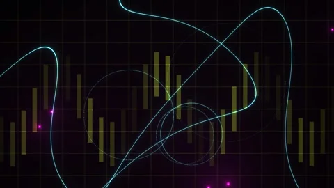 Abstract Financial Market Data Visualization with Animated Trading Charts a.. Stock Footage 340513961