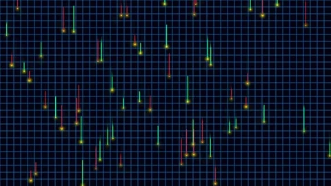 Abstract financial trading graph with rising and falling red and green stoc.. Stock Footage 342279053