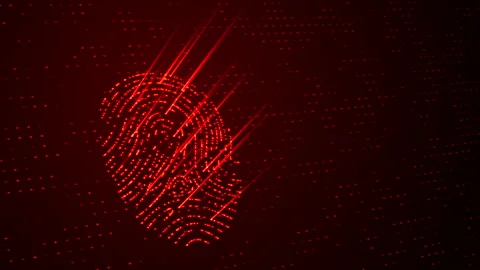 Abstract fingerprint technological security animation Video stock 201238242