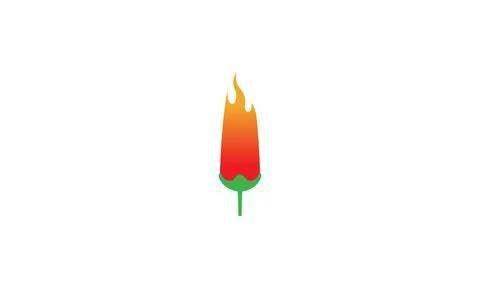 Abstract fire and chili logo symbol vector icon illustration graphic design Stock Illustration