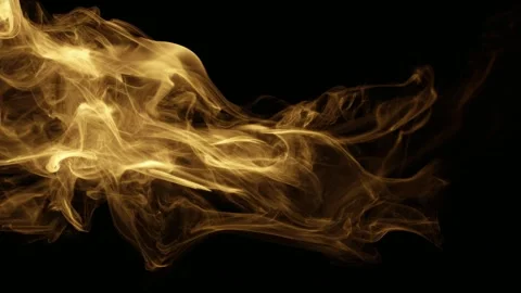 Abstract fire and smoke waves on black background, digital animation, seaml.. Stock Footage 342041205