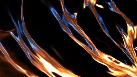 Abstract Fire Background With Blue Flames Stock Footage 303150574