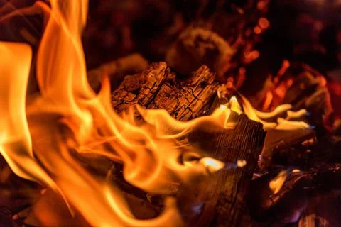 Abstract fire background. Fireplace or hearth Stock Photos