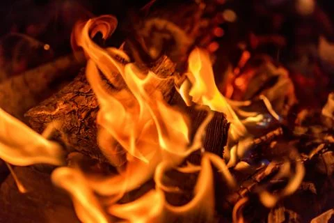 Abstract fire background. Fireplace or hearth Stock Photos
