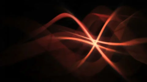 Abstract fire background of red glowing curves in wavy motion (FULL HD) Video stock 37123073