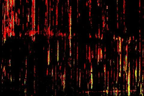 Abstract fire on black dark background. Red as fire burns a straight line. Stock Illustration