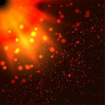 Abstract fire bokeh Stock Illustration