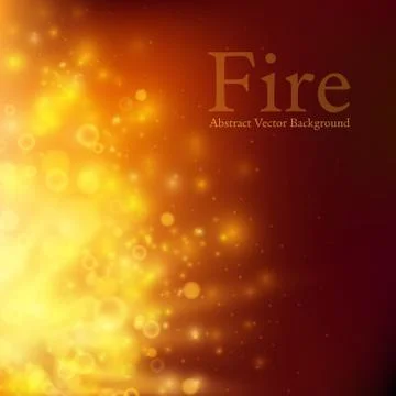 Abstract fire bokeh. Vector background Illustrazione stock