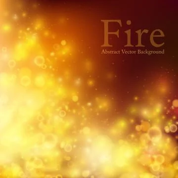 Abstract fire bokeh. Vector background Stock Illustration