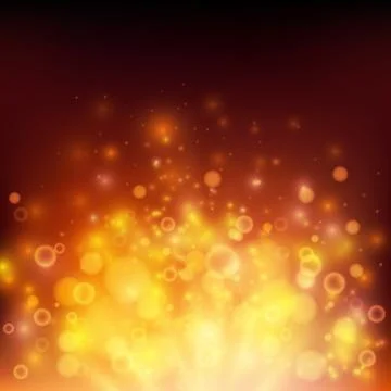 Abstract fire bokeh. Vector background 库存插图