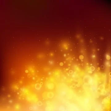 Abstract fire bokeh. Vector background Illustrazione stock