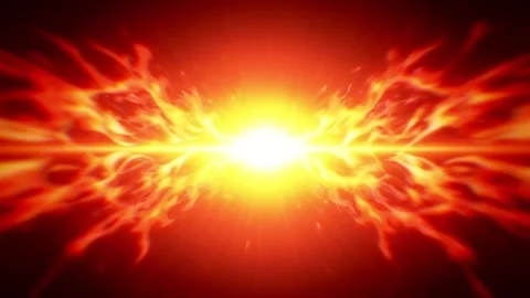 Abstract Fire Burst Background With Fiery Orange Plasma Explosion Stock-Footage 332299388