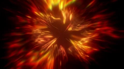 Abstract Fire Burst Background With Orange Plasma Explosion Video stock 332302564