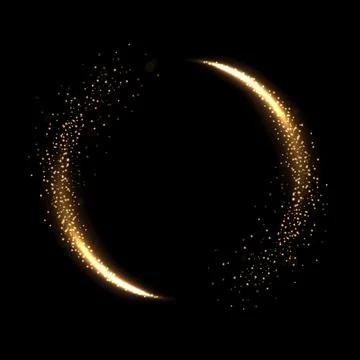 Abstract Fire Circle Light with A Transparent Background, Isolated and Easy.. Stock Illustration