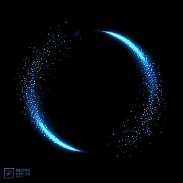 Abstract Fire Circle Light with A Transparent Background, Isolated and Easy.. Stock Illustration