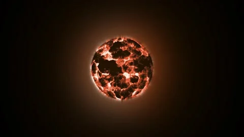 Abstract fire energy effect sphere on a black background. Stock Footage 173622956