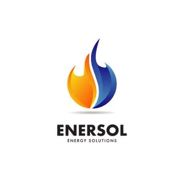 Abstract Fire Energy Element Logo Template Symbol Icon Stock Illustration