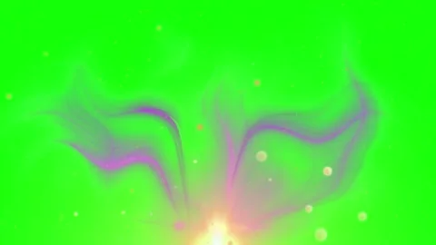 Abstract fire explosion on green screen. Burning flame effect with chroma key Stock Footage 340714759