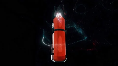 The abstract fire extinguisher 4k Stock Footage 145123428