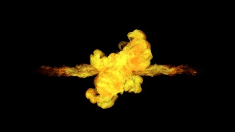 Abstract Fire Flame Reveal With Alpha Channel Background. Stock Footage 122948060