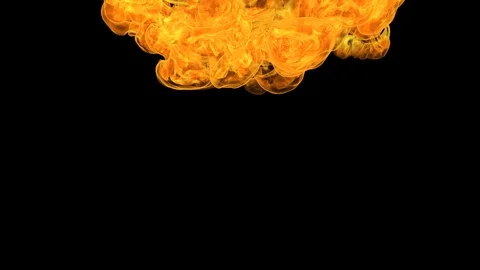 Abstract Fire Flame Reveal With Alpha Channel Background. Stock Footage 122949978