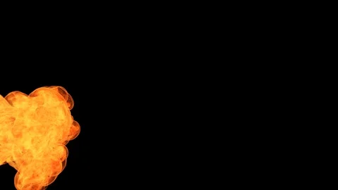 Abstract fire flame reveal with alpha channel background. Stock Footage 126887238