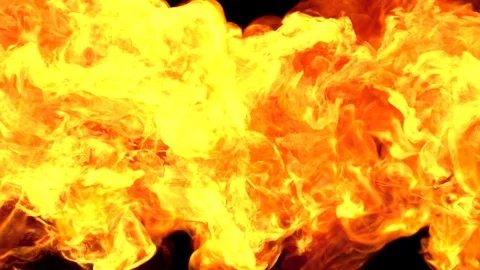 Abstract fire flame reveal with alpha channel background. Stock Footage 126887269