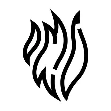 Abstract fire flame symbol burning with energy icon Stock Illustration