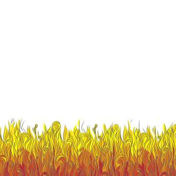 Abstract fire flame. Vector illustration. Stained glass imitation. Graphic Stock Illustration