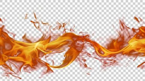 Abstract fire flame wave isolated on a white background for creative design.. Stock Illustration