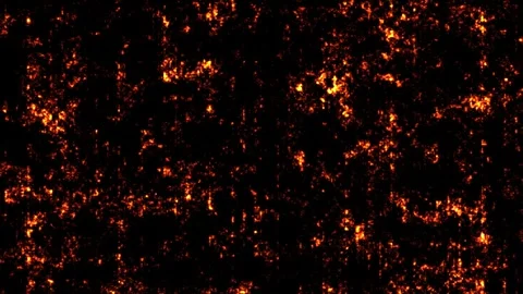 Abstract fire flames and sparks isolated on the black background Stock Footage 255816618
